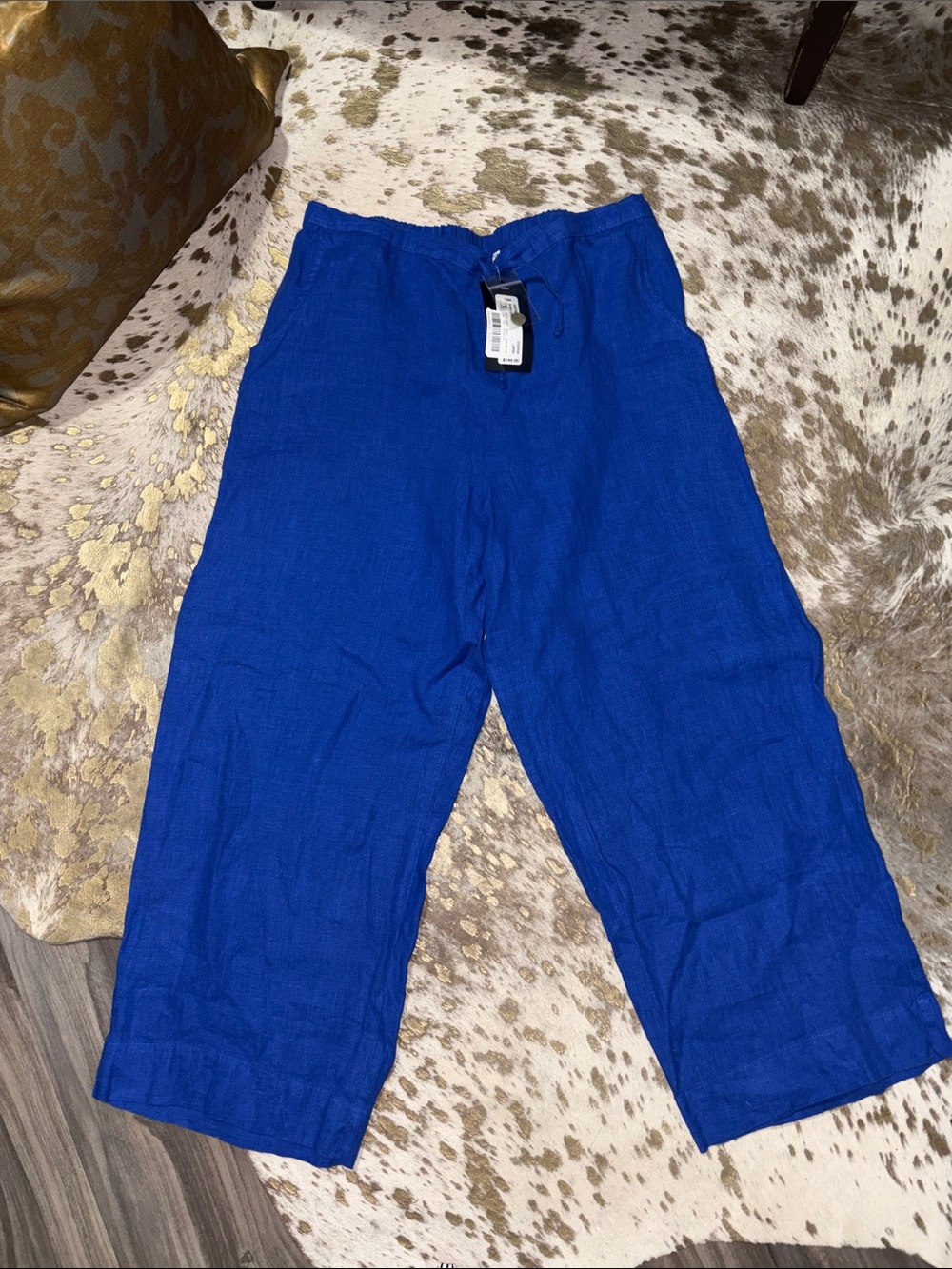 bryn Walker Wide-Leg Linen Pants - Cobalt Blue